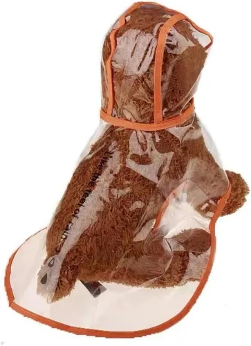 Miniatura 12 de Impermeable para mascotas, impermeable para perros pequeños, abrigo impermeable para cachorros, ropa impermeable transparente para perros pequeños
