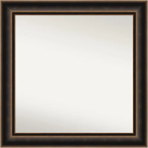 Miniatura 33 de Amanti Art Espejo de pared de madera no biselada (29 x 40 pulgadas), marco de bronce antiguo, espejo de baño bronce, XL