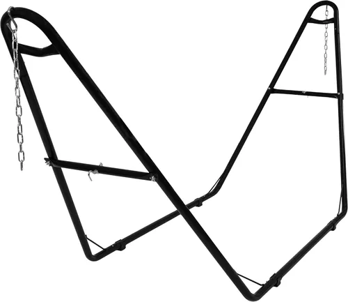 Miniatura 11 de Sunnydaze soporte para hamaca universal multiuso de acero resistente de 550 libras de capacidad, para 2 personas, para hamacas de 9 a 14 pies