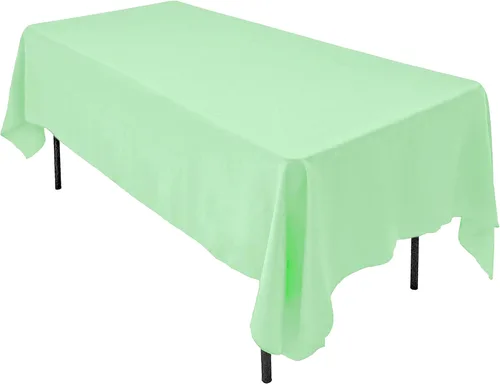 Miniatura 17 de AK TRADING CO. Mantel rectangular de poliéster de 60 x 102 pulgadas, fabricado en Estados Unidos, resistente a las arrugas, ignífugo, duradero