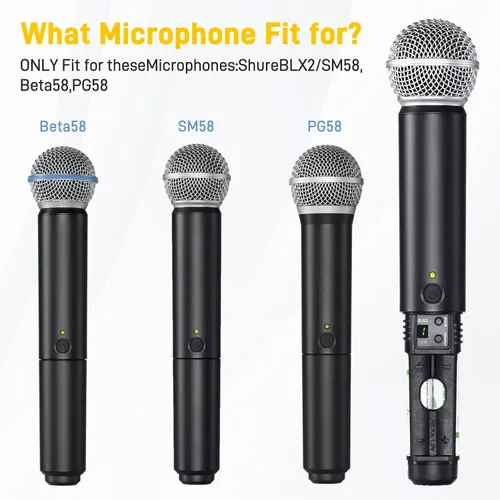 Miniatura 2 de Paquete de 4 cubiertas de batería de repuesto para Shure BLX2/SM58, Beta58, PG58 micrófono inalámbrico para reparar la parte rota (4 unidades)