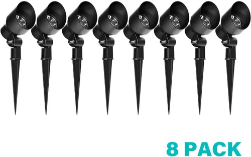 Miniatura 8 de VenusManufacturing Foco LED de 6 W, 8 unidades, luces de paisaje para exteriores, iluminación impermeable para entrada, patio, césped, inundación