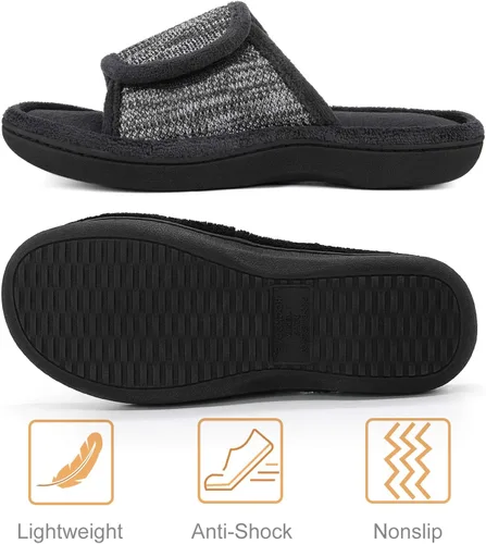 Miniatura 5 de RockDove - Pantuflas de espuma viscoelástica ajustables para hombre