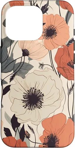 Miniatura 20 de Funda para iPhone 12/12 Pro Minimal Poppy Flower Boho Floral Cute Aesthetic
