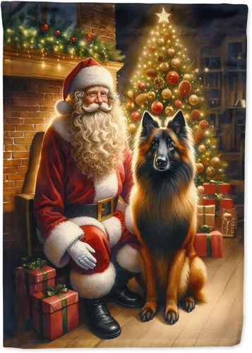 Miniatura 94 de Caroline's Treasures DAC4159CHF - Bandera de casa de Husky siberiano y Papá Noel para porche, grande, para colgar en la pared, poliéster