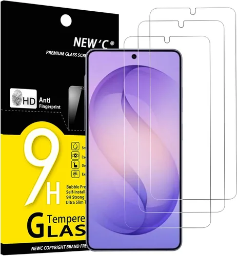 Miniatura 19 de NEW'C Paquete de 3 protectores de pantalla de vidrio templado diseñados para Samsung Galaxy S22+ / S22 Plus, compatible con fundas, antiarañazos