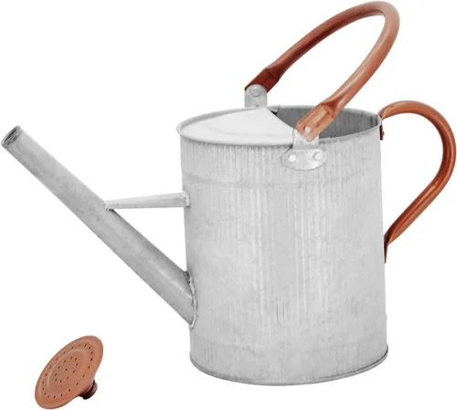 Miniatura 7 de Recipiente para regar plantas de interior y exterior, galvanizada, estilo moderno con asa y rosetón zinc