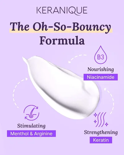Miniatura 3 de Keranique Acondicionador de queratina voluminizante para cabello fino y adelgazante - Fórmula fortalecedora ligera con queratina y niacinamida