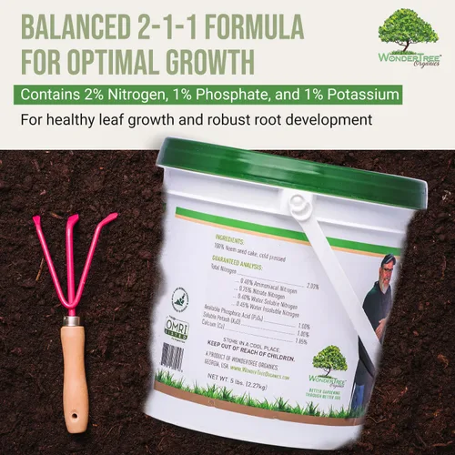 Miniatura 3 de Eden - Pastel de neem 100% orgánico, para huerta, árboles frutales, rosas y plantas de interior o exterior, con certificación OMRI (5 libras)
