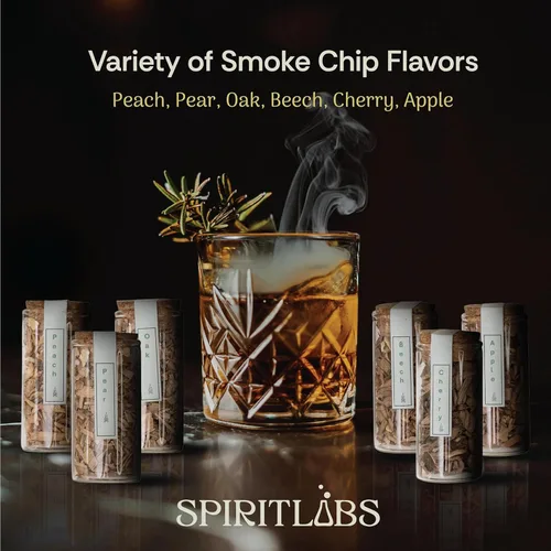 Miniatura 5 de Kit de ahumador de cóctel con antorcha premium Kit de ahumador de whisky todo en uno con chips de madera de 6 sabores, bourbon, kit de ahumador