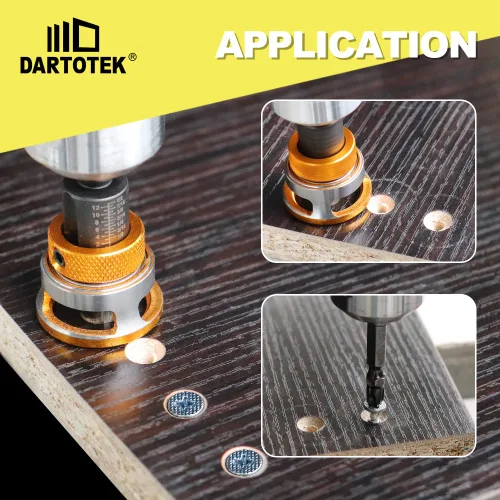Miniatura 2 de Juego de brocas avellanadas - HSS M2 - Broca de profundidad ajustable para tornillo de madera de EE. UU., 1/8" 9/64" 5/32" 11/64" 3/16" 82°