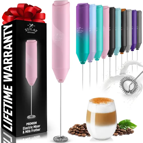 Miniatura 74 de Zulay Kitchen - Batidor eléctrico de mano para café, lattes, capuchinos, matcha y chocolate caliente, mezclador portátil para bebidas, accesorio