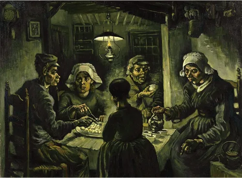 Rompecabezas de madera para adultos de 1000 piezas en adelante, rompecabezas de Van Gogh pinturas famosas – Los comedores de papas, juguetes de Los