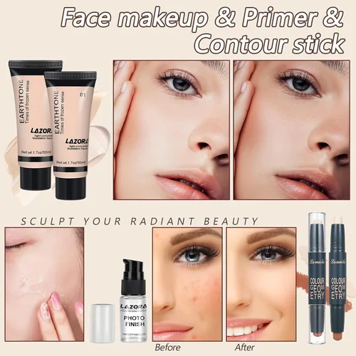 Miniatura 4 de venshun Kit de maquillaje para mujeres, kit completo de maquillaje para adolescentes, juego de regalo de maquillaje para mujeres, adolescentes