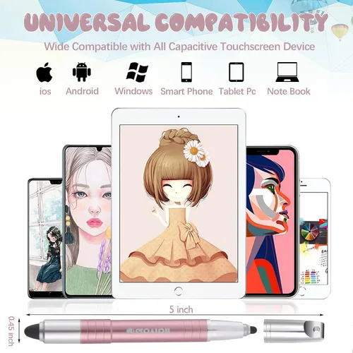 Miniatura 5 de Lápiz capacitivo para iPad iPhone con tapa magnética, pantallas táctiles para tabletas de niños, todos los dispositivos de pantalla táctil