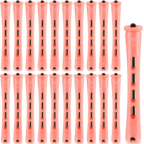 Miniatura 10 de WILLBOND 60 varillas permanentes para cabello largo, de plástico, rizadores de ondas frías, rodillo para peinar el cabello, herramientas de Blanco