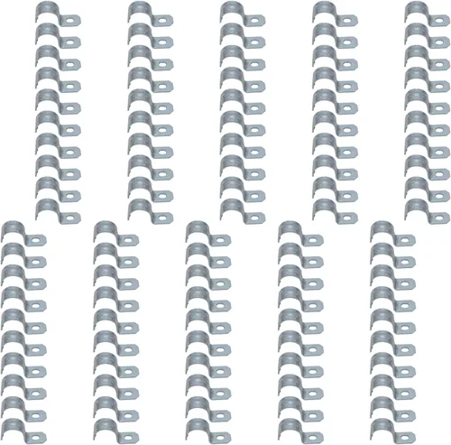 Miniatura 19 de Abrazadera de tubería de acero chapada en zinc de 1-1/2 pulgadas, 20 piezas, tubo rígido de acero de un agujero, Abrazadera de tubo de soporte