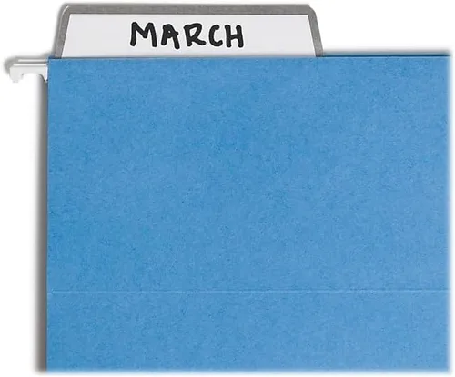 Miniatura 3 de Smead Carpeta colgante con ProTab borrable, pestañas borrables de corte 1/3, posición ajustable, tamaño carta, azul, 20 por caja, borrador incluido