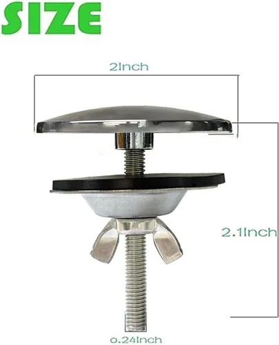 Miniatura 2 de Cubierta de orificio para fregadero de cocina de 2 pulgadas, cubierta de orificio de grifo de acero inoxidable cromado brillante, cubierta de tapón