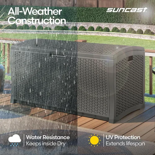 Miniatura 4 de Suncast DBW9936P - Cajón extra grande para terrazas de color gris oscuro
