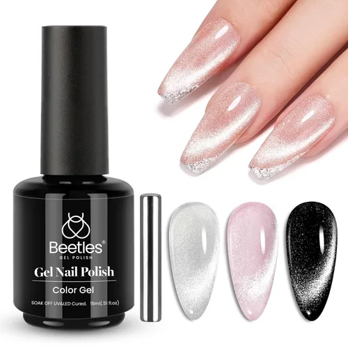 Miniatura 25 de Beetles - Esmalte de uñas en gel, 1 unidad de 0.5 onzas fluidas (15ml), extracción por remojo, arte de uñas, estética de manicura, bricolaje, curado
