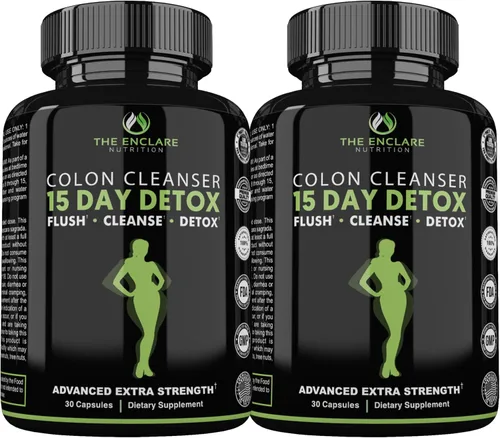 Miniatura 14 de Limpiador de colon Detox. Premium 15 días de acción rápida de desintoxicación píldoras de dieta, probióticos, fibra, laxantes naturales para aliviar