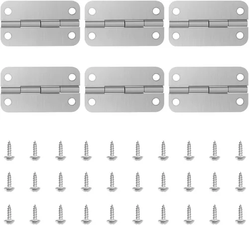 Picowe Paquete de 6 bisagras enfriadoras para cofres de hielo Igloo, juego de reemplazo de bisagras de acero inoxidable con tornillos 6 paquete