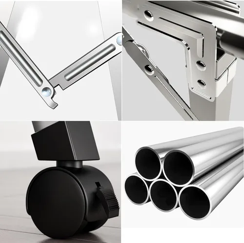 Miniatura 5 de Estante de secado de ropa de 94 pulgadas, estante de ropa de acero inoxidable para lavandería, plegable, ajustable, estante de secado portátil