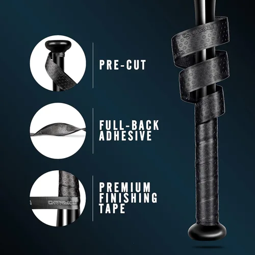 Miniatura 2 de CHAMPKEY PRO - Cintas de agarre de bate de 40 pulgadas, paquete de 2 cintas de bate de rendimiento para todo tipo de clima, cintas de agarre
