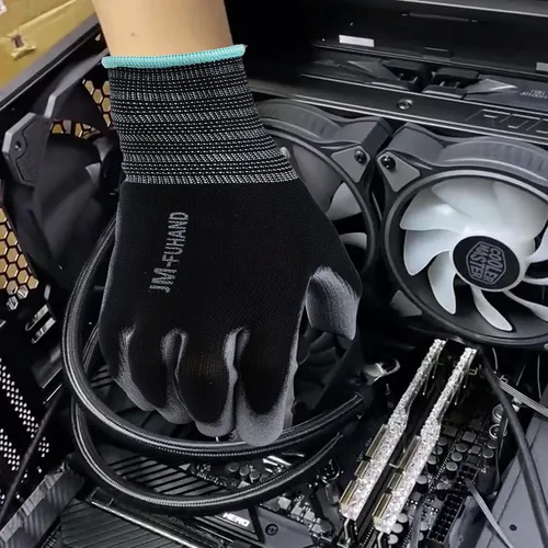 Miniatura 5 de Guantes de trabajo antiestáticos para PC Building, 2 pares, finos y ligeros guantes de trabajo multiusos.