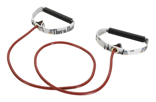 TheraBand tubos de látex resistentes con manijas. Ideales para ejercicio profesional de cuerpo completo, terapia física, pilates para parte inferior