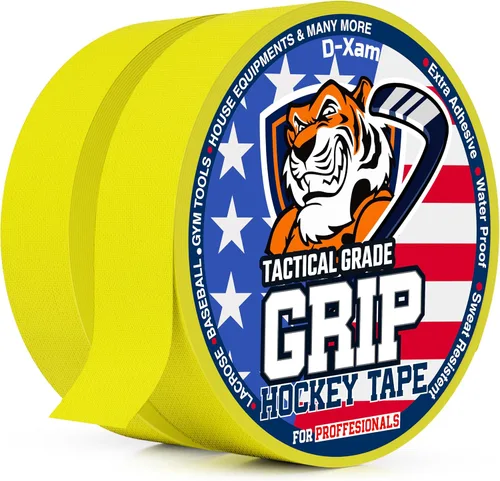 Miniatura 9 de D-Xam Cinta de agarre negra de hockey, 2 rollos de cinta deportiva deportiva de 1 pulgada, cinta de tela multiusos para mangos de palo de lacrosse