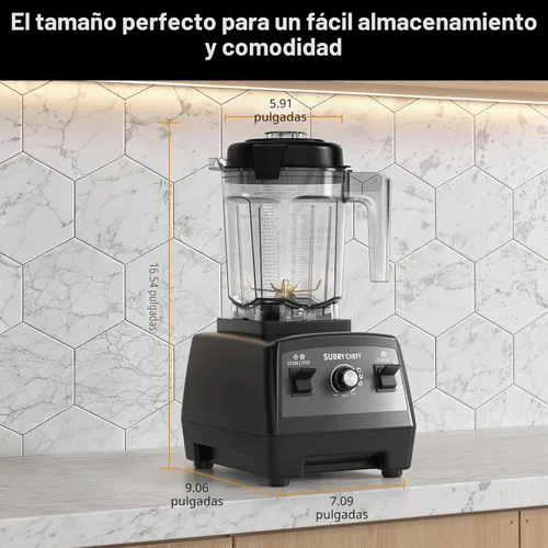 Miniatura 9 de Batidora de encimera Pro 2000W, licuadora profesional de alta velocidad con potente motor sin escobillas, 25 velocidades, 68 onzas, licuadora