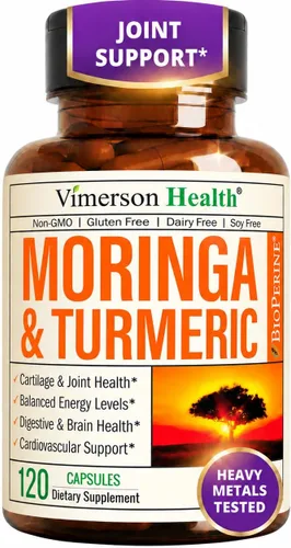 Miniatura 10 de Suplemento de Moringa + Cúrcuma Curcumina para la Salud de las Articulaciones, Salud Intestinal, Energía y Apoyo Inmunológico - Fórmula de Bienestar