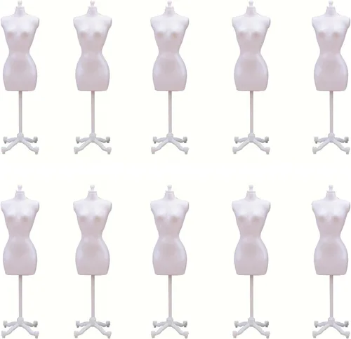 Miniatura 2 de Muñeca Dressup Model Gown Maniquí Modelo Stand Se adapta a vestido de muñeca Hueco Body T-Shirt Display, Maniquí de Muñeca Modelo Stand Store Torso