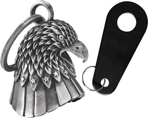 Miniatura 20 de Dream Apparel Campana de motocicleta Guardian Angel Drive Away Gremlin, campana de motociclista para hombres y mujeres, regalo de buena suerte