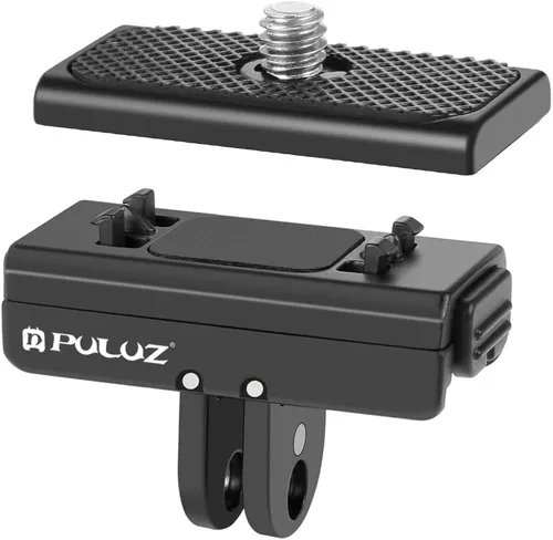 Miniatura 10 de PULUZ Soporte de manubrio para cámara de bicicleta para GoPro Hero 12/11/10/9/8/7/6, Clip de montaje para bicicleta y motocicleta, soporte