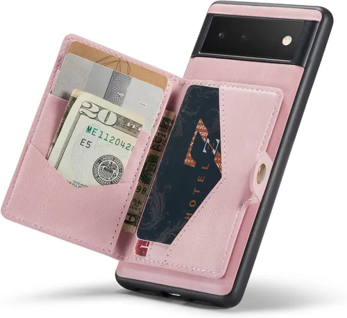 Miniatura 38 de Funda para Google Pixel 6 Pro, cartera magnética desmontable con ranura para efectivo, soporte de carga inalámbrica, función atril compatible