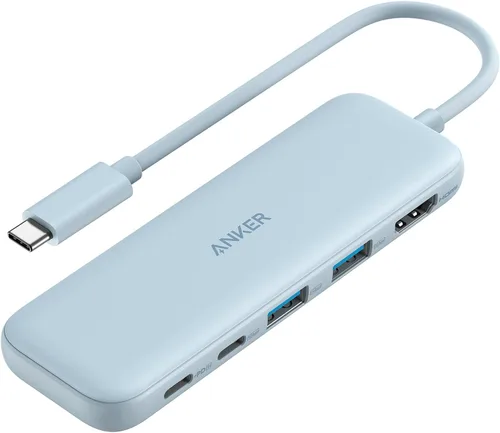 Miniatura 10 de Anker Hub USB C, divisor USBC a HDMI 5 en 1 con pantalla 4K, 1 puerto USB-C de 5 Gbps alimentado y 2 puertos de datos USB-A 3.0 de 5 Gbps