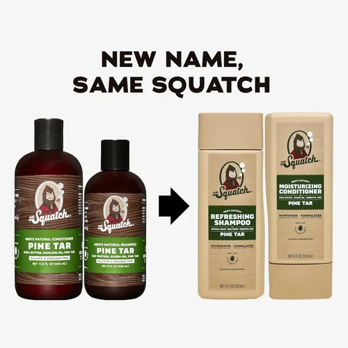 Miniatura 2 de Dr. Squatch Paquete de Cabello Natural para Hombres - Cabello Saludable y de Aspecto Abundante - Champú de Alquitrán de Pino (8 fl oz)