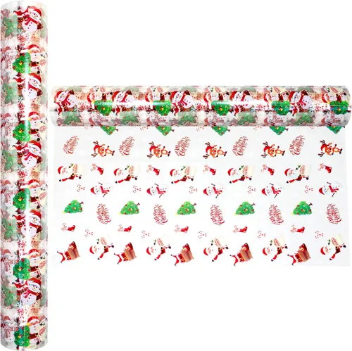 Miniatura 4 de Rollo de envoltura de celofán navideño AnapoliZ 100' pies de largo X 16" pulgadas de ancho 2.3 milímetros de celofán transparente muy claro