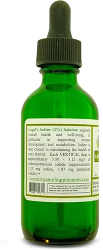 Miniatura 2 de Green Organic Supplements Solución de yodo de Lugol 2%, 2oz (paquete de 1)