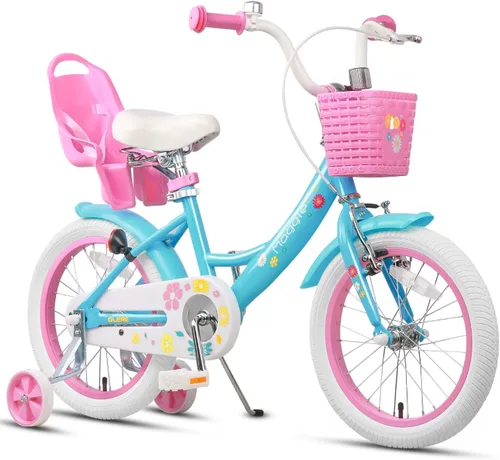 Miniatura 17 de Glerc Maggie Girls Bike, 12-20 Inch Kids Bike for 2-13 Years Old Children, Princess Style Kids Bicycle with Doll-Seat & Basket & Training Wheels