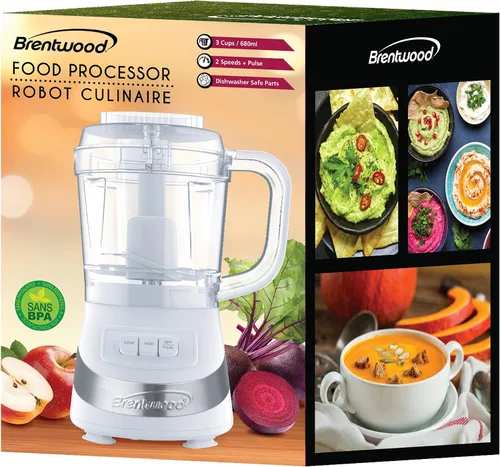 Miniatura 7 de Brentwood Appliances Procesadores de alimentos FP-549W de 3 tazas (blanco)