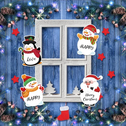 Miniatura 5 de 12 estilos, 240 páginas, notas adhesivas de Navidad, bloc de notas, muñeco de nieve, autoadhesivo, bloc de notas para Navidad, vacaciones, hogar