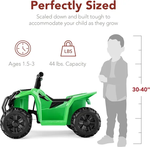 Miniatura 2 de Best Choice Products - Vehículo de juguete para niños de 6V, cuatriciclo de 4 ruedas, ATV con velocidad máxima de 1.8 MPH, neumáticos con dibujo