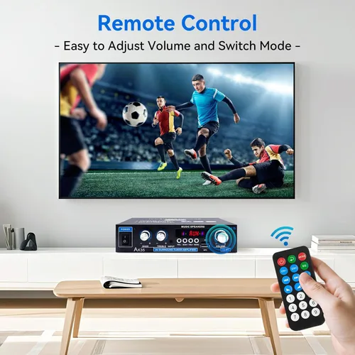 Miniatura 5 de Receptores de amplificador de audio para el hogar 200 W Bluetooth 5.0 RMS 30 W x 2 AK35 Receptor estéreo para altavoces Amplificador de potencia