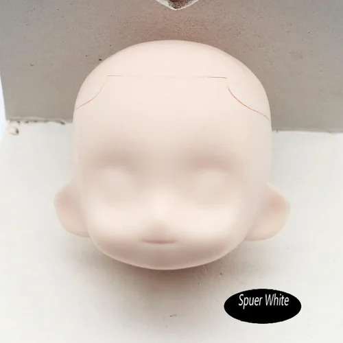 Miniatura 5 de Cabeza de muñeca en blanco, cabeza de muñeca articulada de silicona de repuesto, exquisita para muñeca articulada de bola de 1/12 (súper blanco)