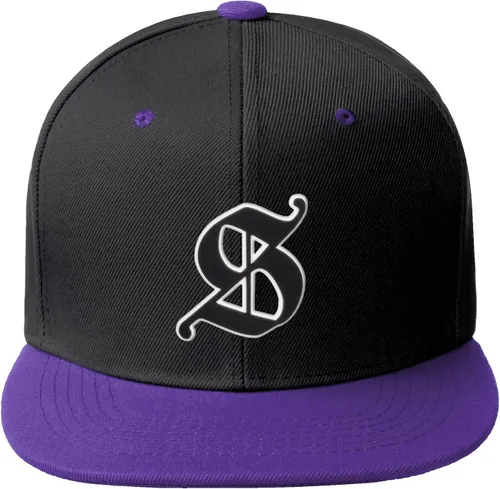 Miniatura 238 de Daxton Gorra clásica con visera de billete plano con letras del alfabeto inglés antiguo de la A a la Z