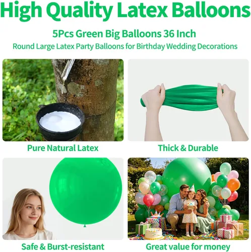 Miniatura 62 de 32 piezas de globos grandes morados de 18 pulgadas, globos redondos grandes de látex para decoración de cumpleaños y bodas. (morado)